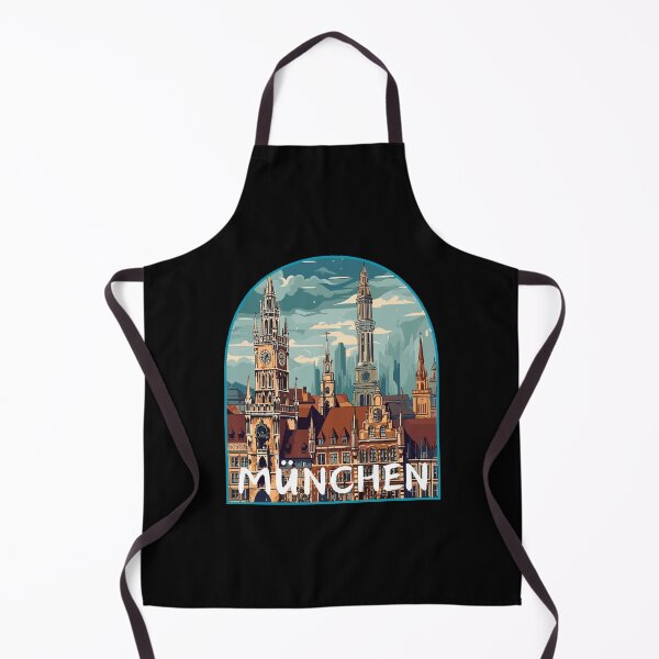 Item preview, München in Bavaria, Germany Retro Art Travel Landscape Badge designed and sold by MaateoDesign.