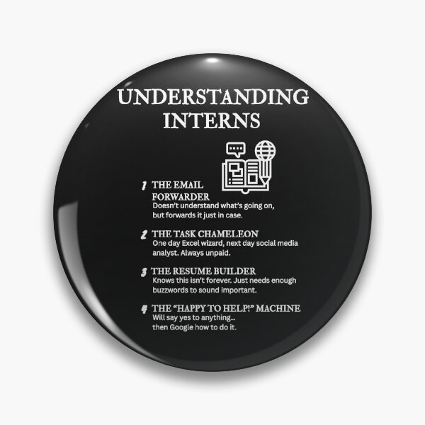Item preview, UNDERSTANDING INTERNS – Funny Office Life Definitions – Black designed and sold by PsyFlow35.