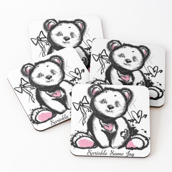 Item preview, Sprinkle Some Joy – Cute Sketch Teddy Bear Illustration designed and sold by LunariaPatterns.