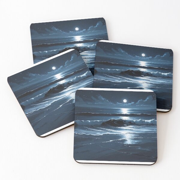 Item preview, Beach at Night under the Moonlight designed and sold by stardusttravels.