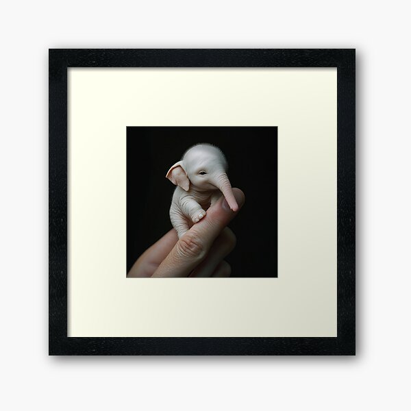 Vista previa del artículo con la obra «Mini elefante, animal para dedo, animal para pulgar», diseñado y vendido por ARTelierDigital.