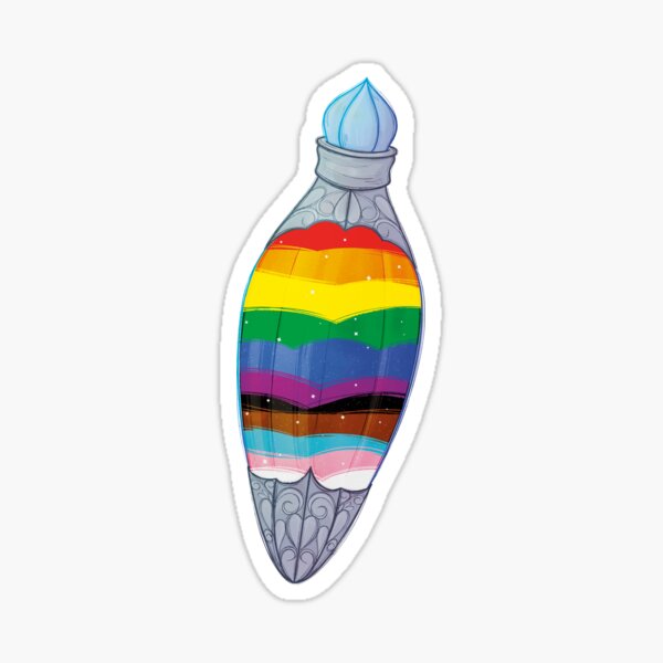 Item preview, Potion sticker, pride flag designed and sold by ArtByBjorn134.