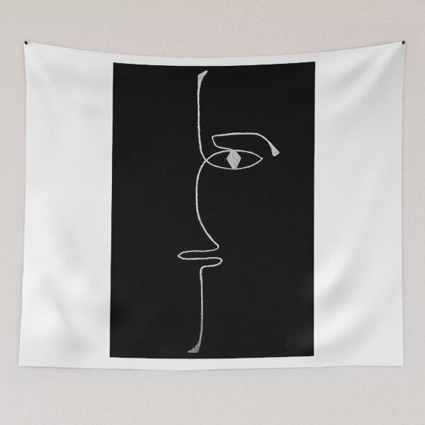 Item preview, face line art | simple man face  designed and sold by thissmarwa.