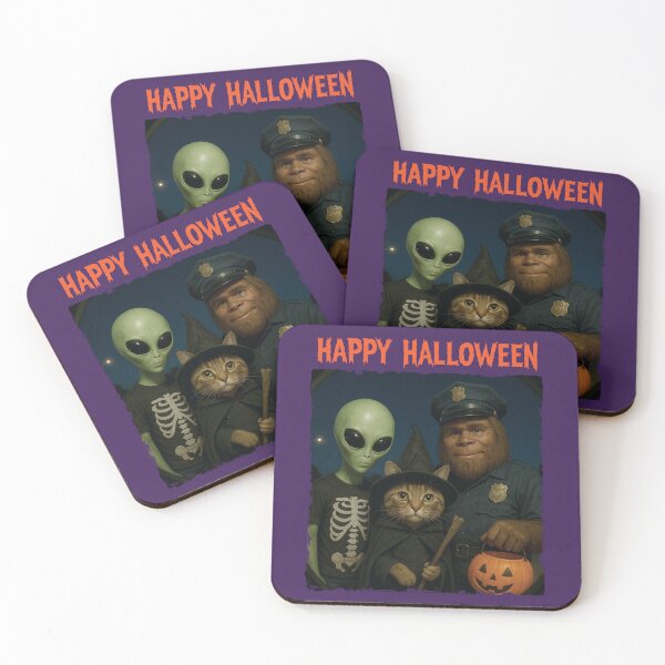Item preview, Bigfoot Alien Tabby Cat Funny Halloween Trick  or Treat Door Camera designed and sold by d247.