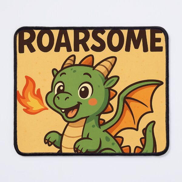 Item preview, Roarsome Dragon – Cute cartoon with pun designed and sold by PixelForge.com.de.