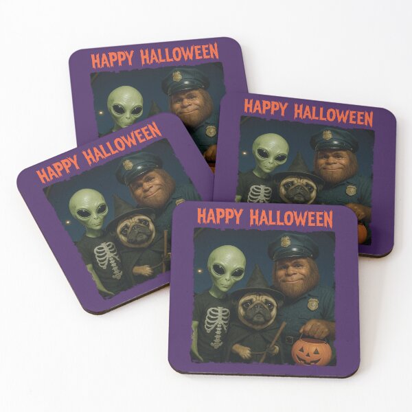 Item preview, Bigfoot Alien Pug Funny Halloween Trick  or Treat Door Camera designed and sold by d247.