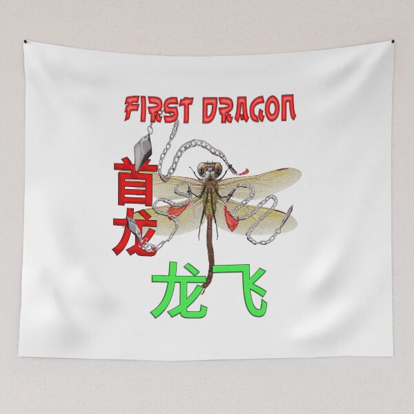 Item preview, Dragon Fly First Dragon, Depiction of Dragon Fly with Kung Fu Weapons designed and sold by picaflorstore.