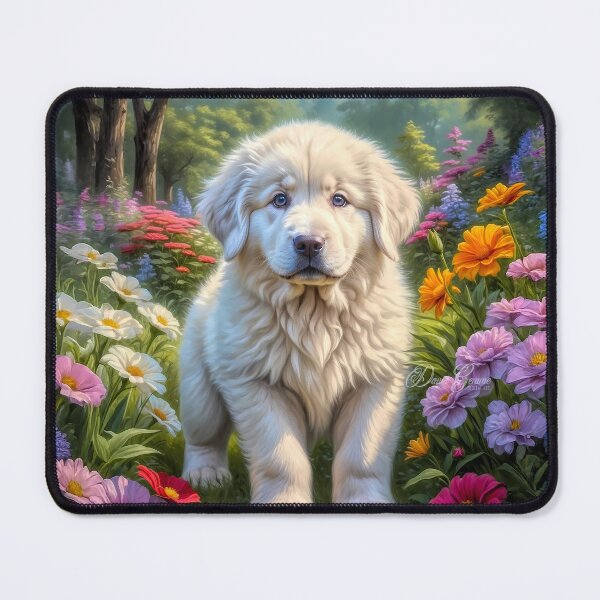Item preview, Mabel Great Pyrenees Puppy Portrait Painting designed and sold by Heart and Soul Studio.