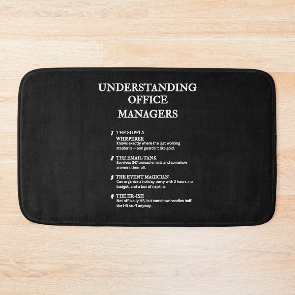 Item preview, UNDERSTANDING OFFICE MANAGERS – Funny Workplace Life Definitions – Black designed and sold by PsyFlow35.