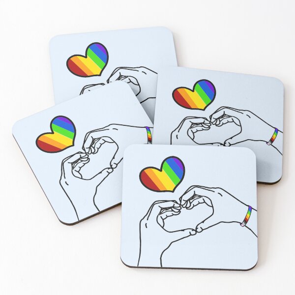 Item preview, Pride Rainbow Hand Heart  ver 3 designed and sold by ClearAndHappy.