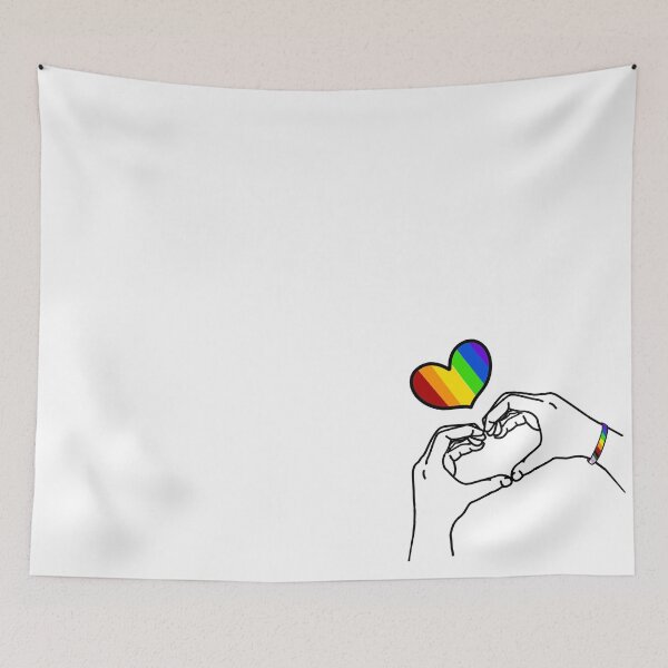 Item preview, Pride Rainbow Hand Heart  ver 3 designed and sold by ClearAndHappy.