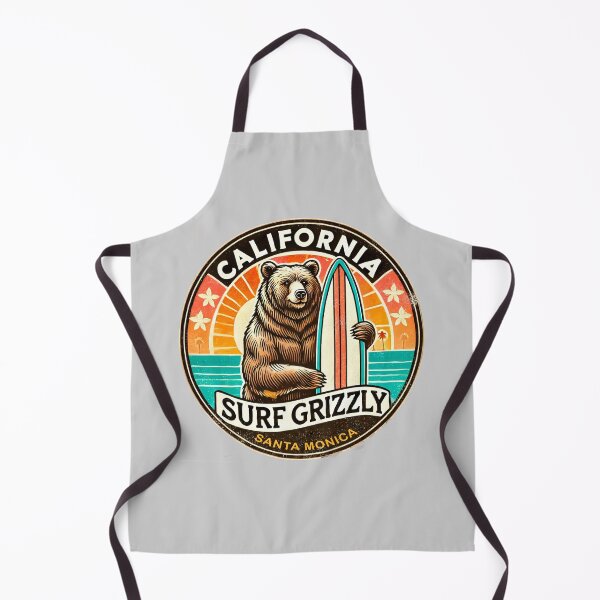 Item preview, Santa Monica Surf Grizzly – Vintage Vibe designed and sold by Pacific Art.
