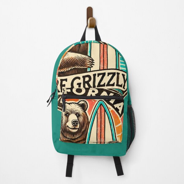 Item preview, Venice Beach Surfing Bear – Retro Vibes designed and sold by Pacific Art.