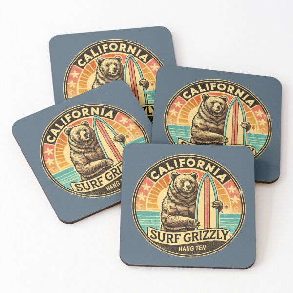 Item preview, Vintage California Surf Grizzly – 1950s Vibes designed and sold by Pacific Art.
