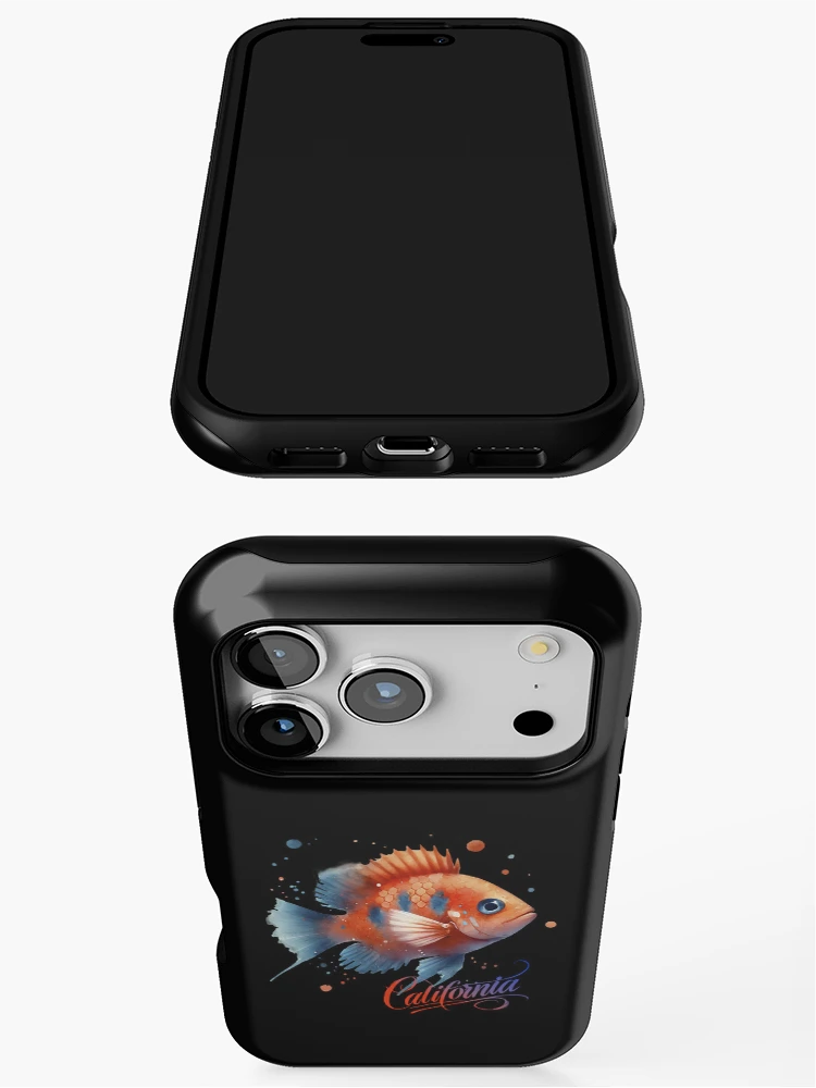 Thumbnail 3 of 4, iPhone Case, Garibaldi California State Fish designed and sold by Pacific Art.
