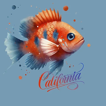 Artwork thumbnail, Garibaldi California State Fish  by Pacific Art
