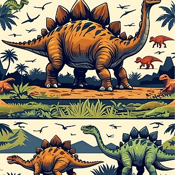 Artwork thumbnail, Dinosaur Patterns by PatronesKawai