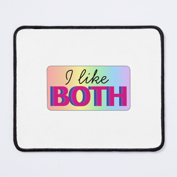 Item preview, I like Both - Bisexual Pride (Rainbow Background) designed and sold by CMG Art Studio.