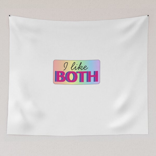 Item preview, I like Both - Bisexual Pride (Rainbow Background) designed and sold by CMG Art Studio.