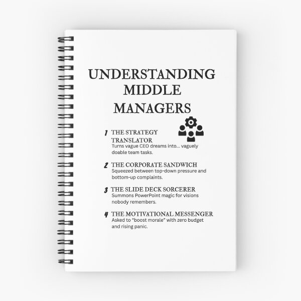 Item preview, UNDERSTANDING MIDDLE MANAGERS – Hilarious Corporate Life Definitions designed and sold by PsyFlow35.