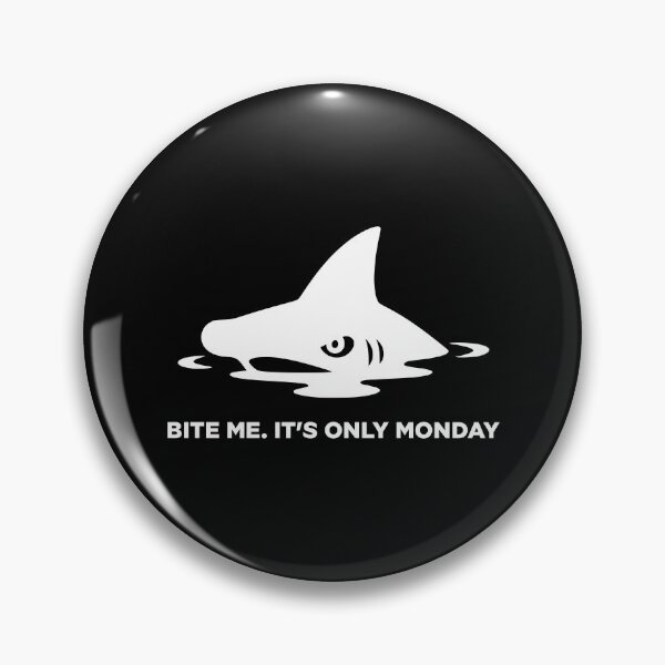 Item preview, Bite Me. It’s Only Monday – Funny Shark Attitude Design designed and sold by RizVibes.