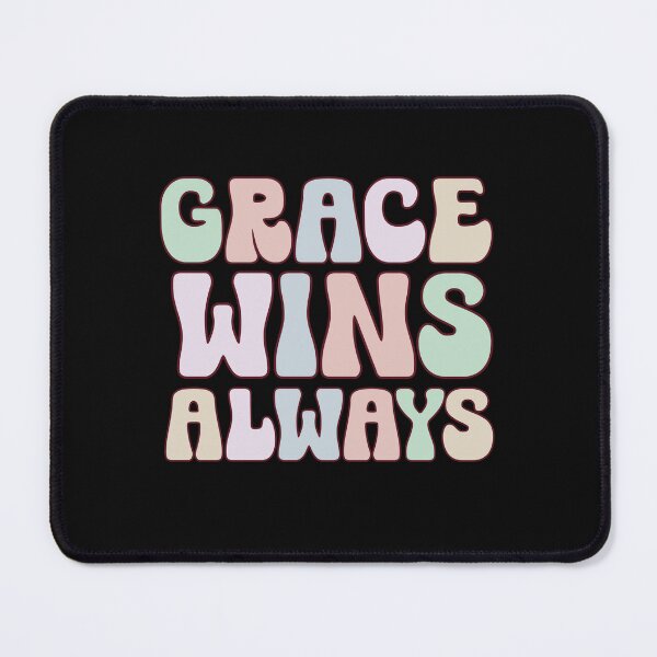 Item preview, Grace Wins Always – Retro Christian Quote designed and sold by stylishdzign.