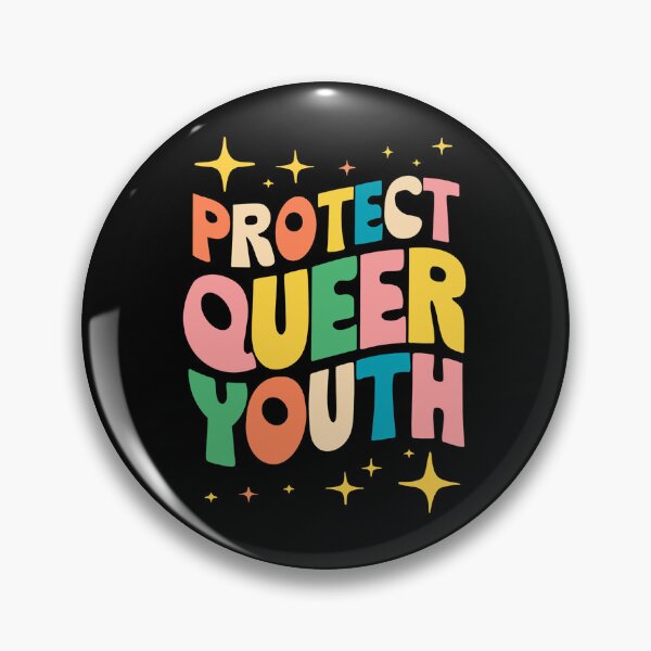 Item preview, Protect Queer Youth Pin Button designed and sold by MentallyGhost.