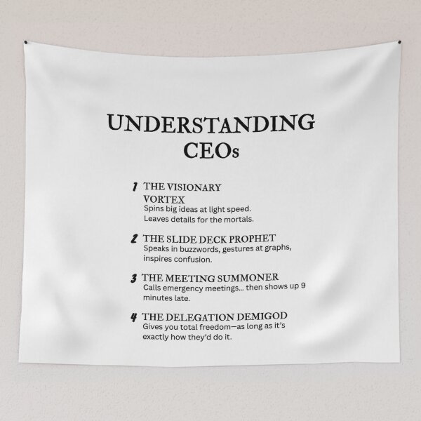 Item preview, UNDERSTANDING CEOs – Hilarious Corporate Life Definitions designed and sold by PsyFlow35.