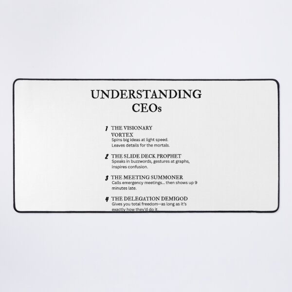Item preview, UNDERSTANDING CEOs – Hilarious Corporate Life Definitions designed and sold by PsyFlow35.