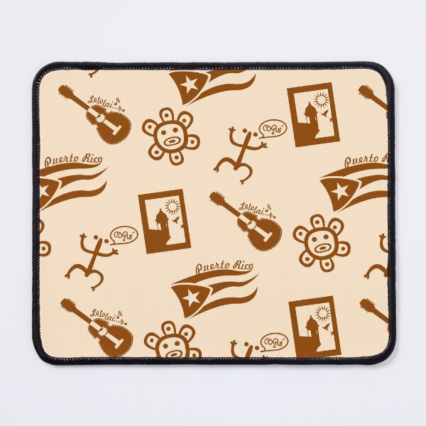 Item preview, Puerto Rico Symbol Set Coqui Taino Sun Flag Garita El Cuatro Guitar Brown designed and sold by byDarling.