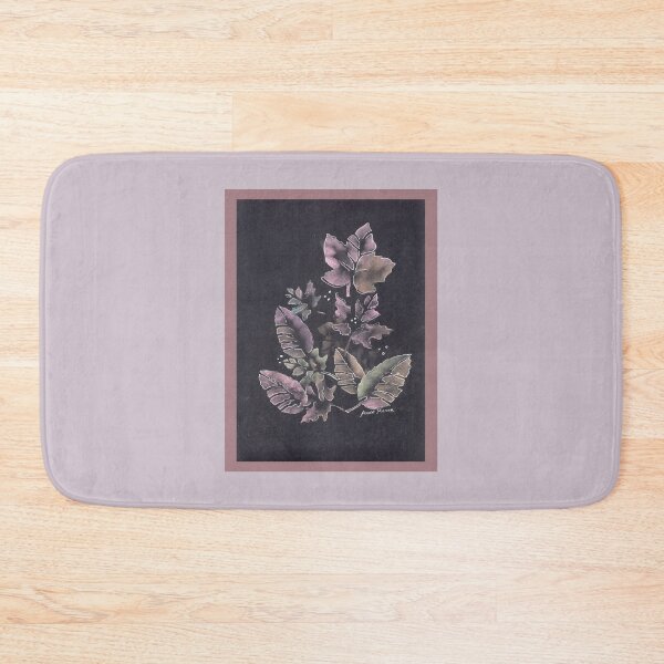Item preview, Midnight Leaves - colored chalk and stencil designed and sold by Annie Mason Art.