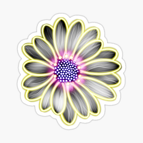Item preview, Yellow & Purple Light Effect Daisy designed and sold by Poptart42.