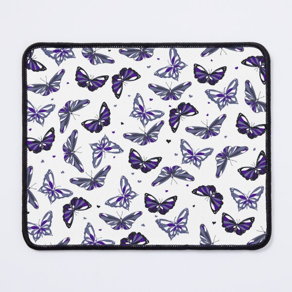 Item preview, Asexual spectrum butterflies--pattern print white background designed and sold by Itinlea.