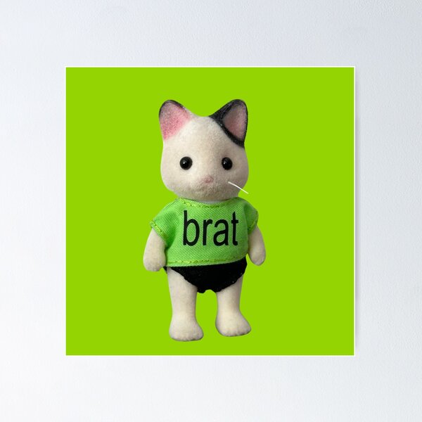 Item preview, brat cat designed and sold by Alanna Trees.