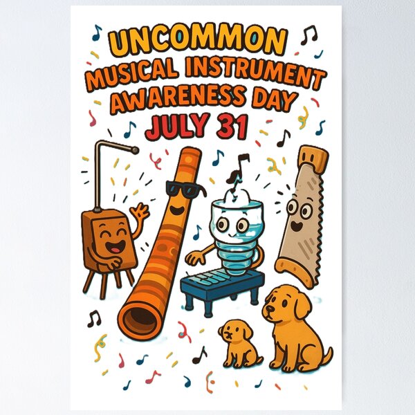 Artikelvorschau, Tag der Aufklärung über ungewöhnliche Musikinstrumente, 31. Juli entworfen und verkauft von JDAShirts.
