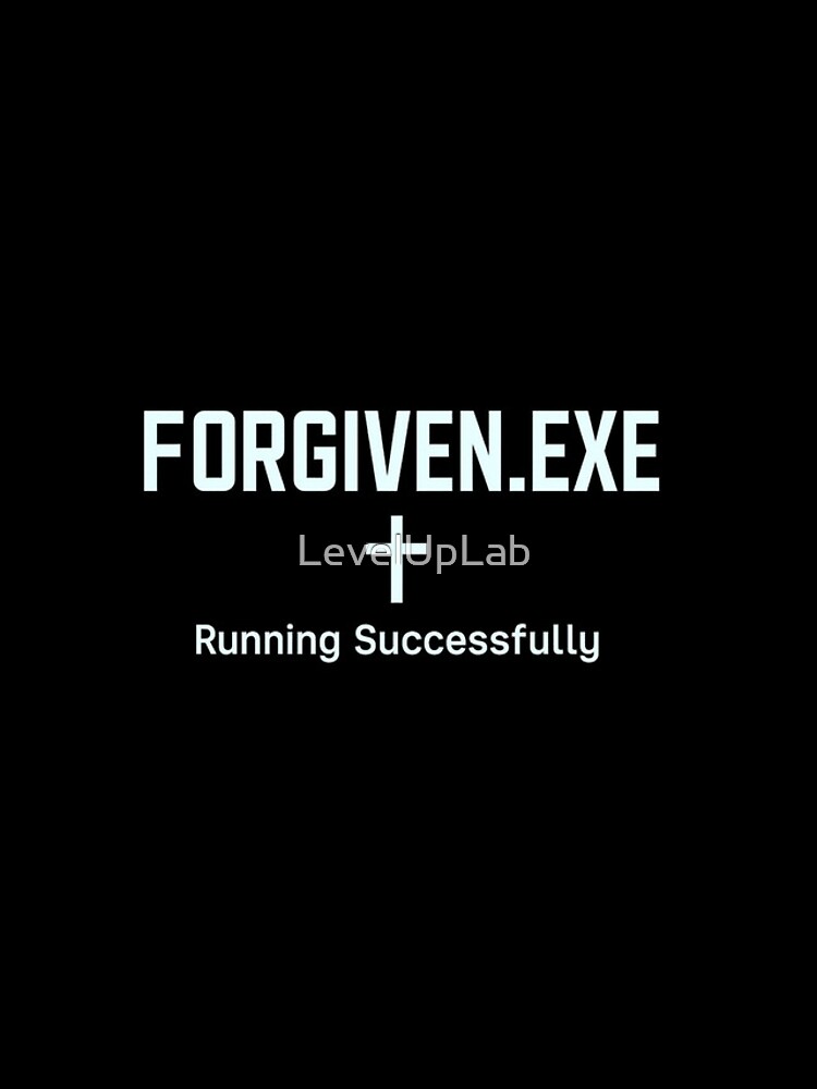Thumbnail 4 of 4, iPhone Case, Forgiven.exe – Running Successfully Sticker designed and sold by LevelUpLab.