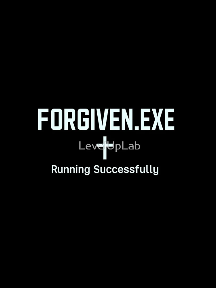 Thumbnail 4 of 4, iPhone Case, Forgiven.exe – Running Successfully Sticker designed and sold by LevelUpLab.