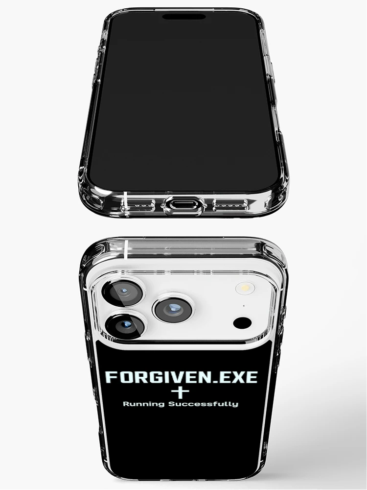 Thumbnail 3 of 5, iPhone Case, Forgiven.exe – Running Successfully Sticker designed and sold by LevelUpLab.