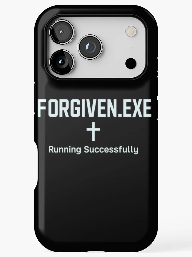 Thumbnail 1 of 4, iPhone Case, Forgiven.exe – Running Successfully Sticker designed and sold by LevelUpLab.