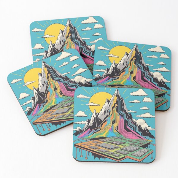 Item preview, Digital Peaks – Pop Art Circuit Mountain designed and sold by Esterlane.