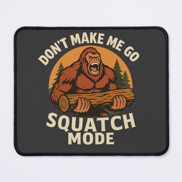 Item preview, Squatch Mode Bigfoot Shirt Funny Angry Sasquatch Power Up Gym Parody designed and sold by SquatchCreek.