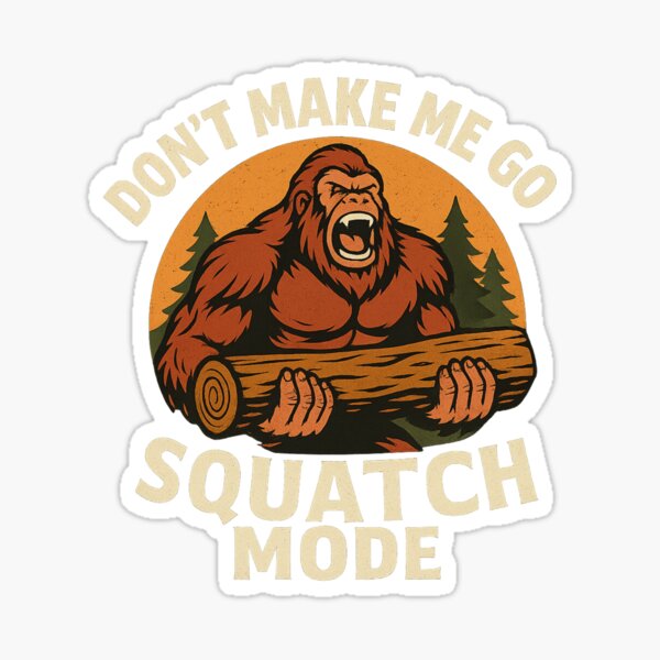 Item preview, Squatch Mode Bigfoot Shirt Funny Angry Sasquatch Power Up Gym Parody designed and sold by SquatchCreek.