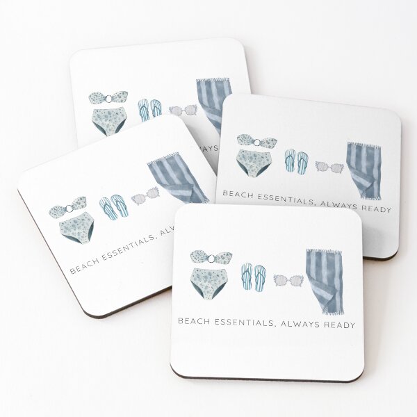 Item preview, Beach Essentials Aesthetic Sticker: Bikini, Flip Flops, Sunglasses & Towel designed and sold by ElizabethCoelho.