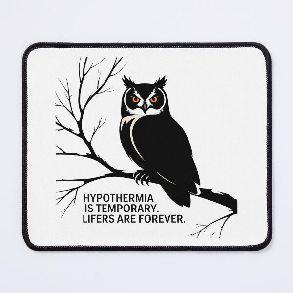Item preview, Lifers Are Forever – Hardcore Birding Quote with Owl Illustration designed and sold by Brainy Bird's Place.