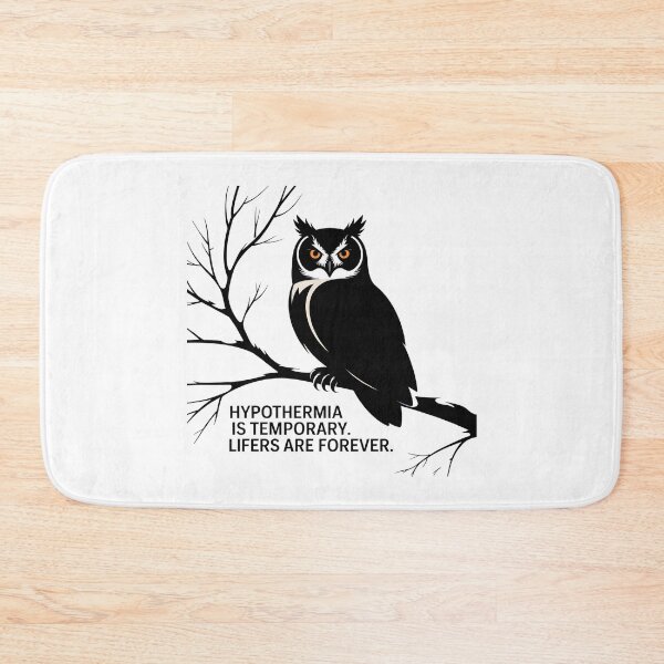 Item preview, Lifers Are Forever – Hardcore Birding Quote with Owl Illustration designed and sold by Brainy Bird's Place.