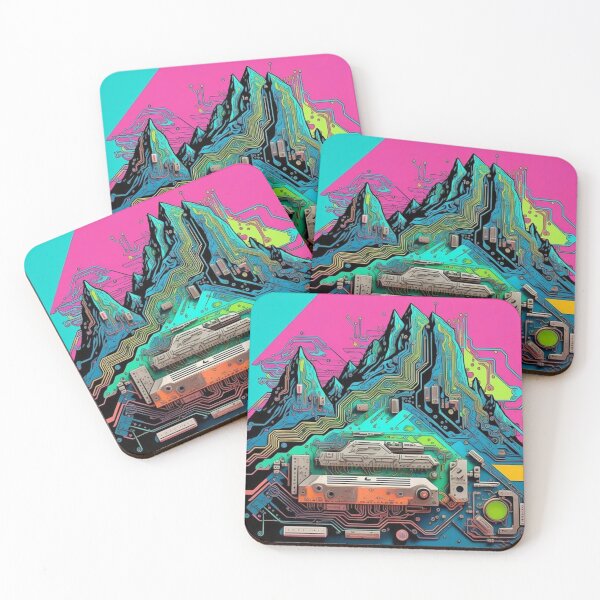 Item preview, Circuit Board Peaks – Pop Art Circuit Mountain designed and sold by Esterlane.