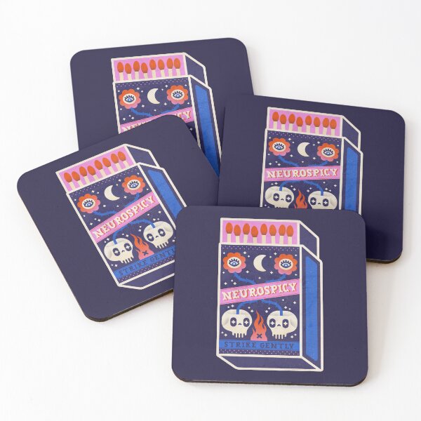 Item preview, Neurospicy Matchbook – Skull and Flame Neurodivergent Design designed and sold by musingtreeart.