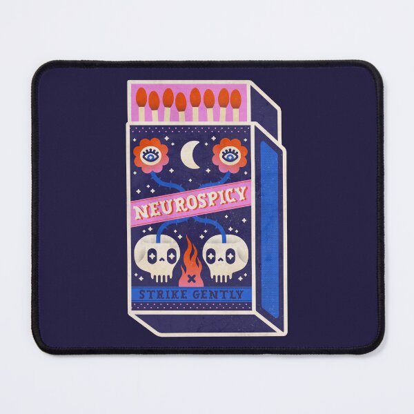 Item preview, Neurospicy Matchbook – Skull and Flame Neurodivergent Design designed and sold by musingtreeart.