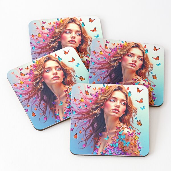 Item preview, Butterfly Muse Portrait Art designed and sold by Health And Fitness Posts e-Store.
