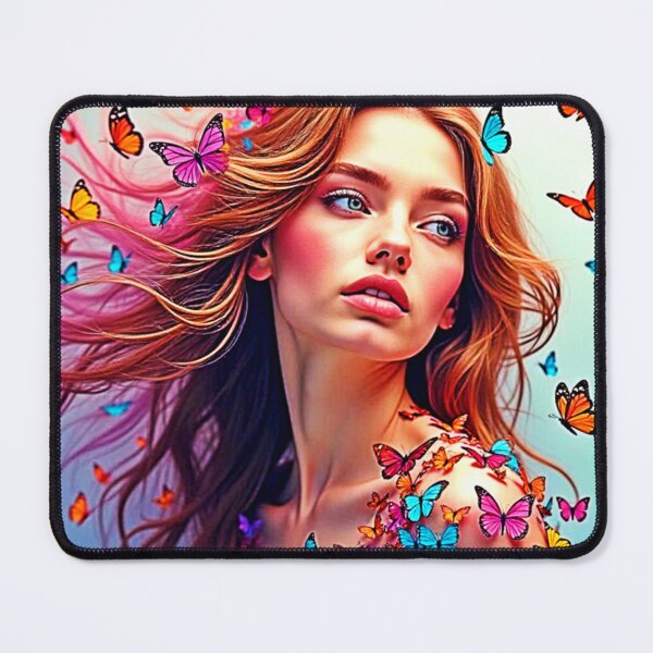 Item preview, Butterfly Muse Portrait Art designed and sold by Health And Fitness Posts e-Store.